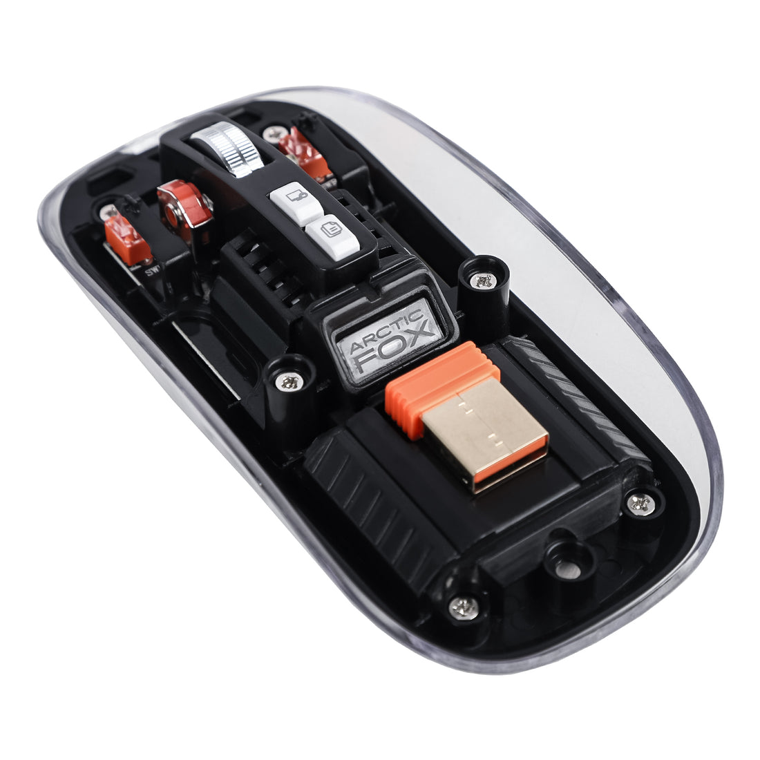 Arctic Fox CLEARVIEW Transparent Wireless and Bluetooth Rechargeable Mouse