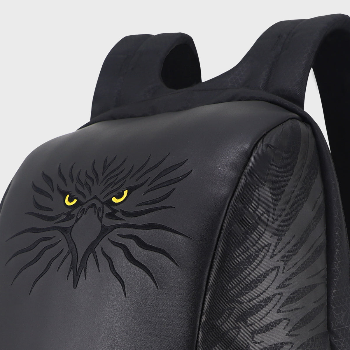 3d black wolf pu leather backpack online