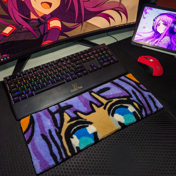 Anime Eyes Gaming Wrist Rest Rug - Ergonomic Keyboard Support for Manga Enthusiasts