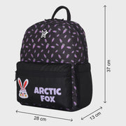 Arctic Fox Bunny Purple School Backpack for Boys and Girls