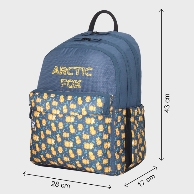Arctic Fox Lion Cub Dark Denim School Backpack for Boys and Girls