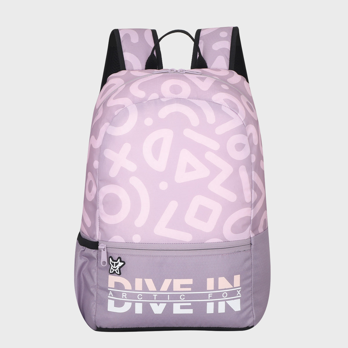 Arctic Fox Stencil Sea Fog School Backpack for Boys and Girls