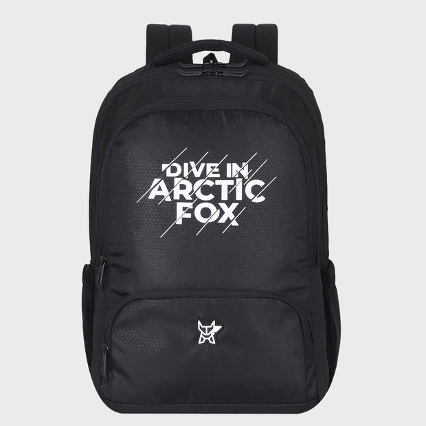 Arctic Fox Hood Black Laptop Backpack