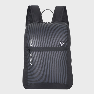 Arctic Fox Flow Black School Backpack for Boys and Girls