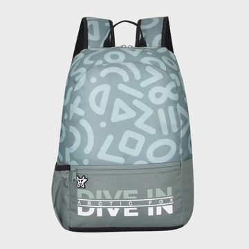 Arctic Fox Stencil Sea Spray School Backpack for Boys and Girls