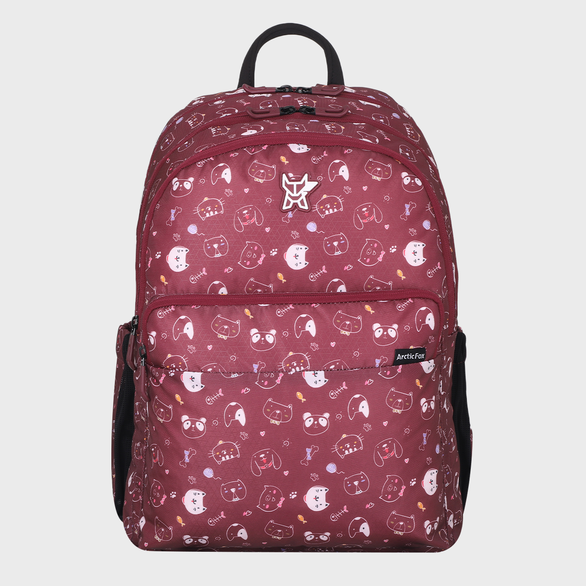Arctic Fox Kitty Tawny Port School Backpack for Boys and Girls