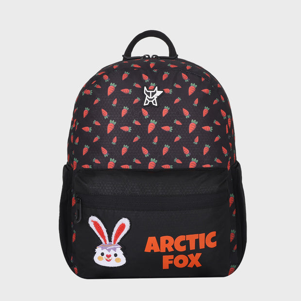 Arctic Fox Bunny Orange School Backpack for Boys and Girls
