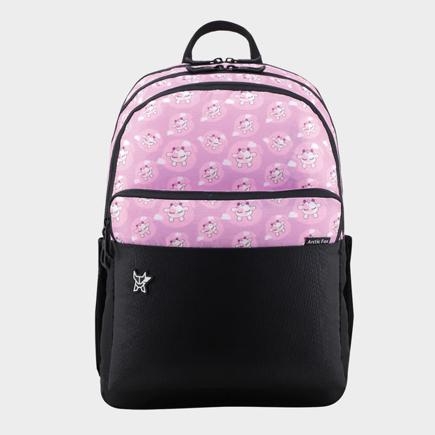 Arctic Fox Silly Calf Pink School Backpack for Boys and Girls